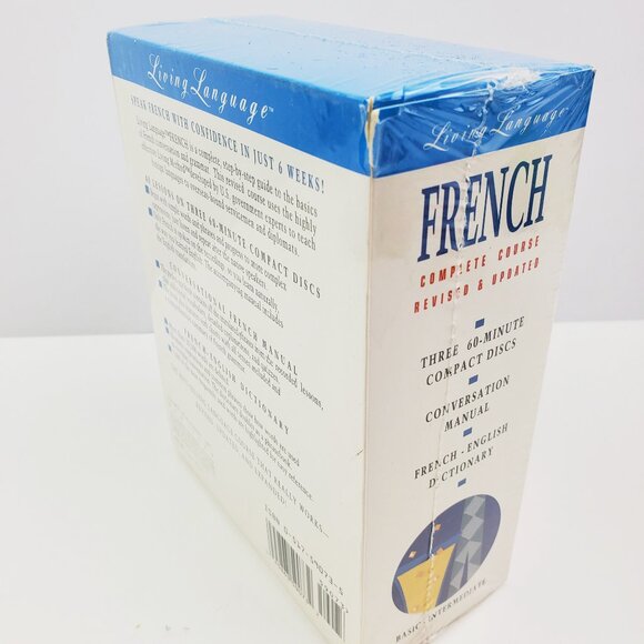 French Living Language Course 3 CD Box Set w/ Dictionary & Manual Sealed - Picture 5 of 8